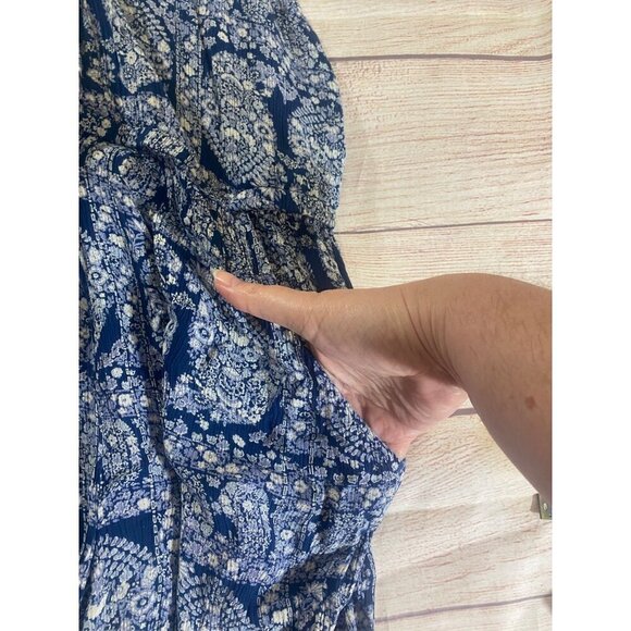 American Eagle Outfitters Women's Blue Floral Sleeveless JumpSuit - Medium - Picture 11 of 12